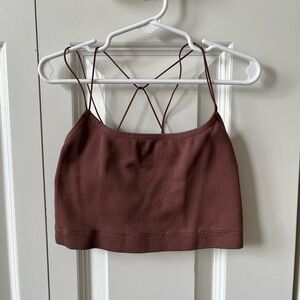 Brown cami with design on back